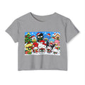 Thread Tumblrz Women's Hello Kitty Christmas Holiday Graphic Crop T-Shirt