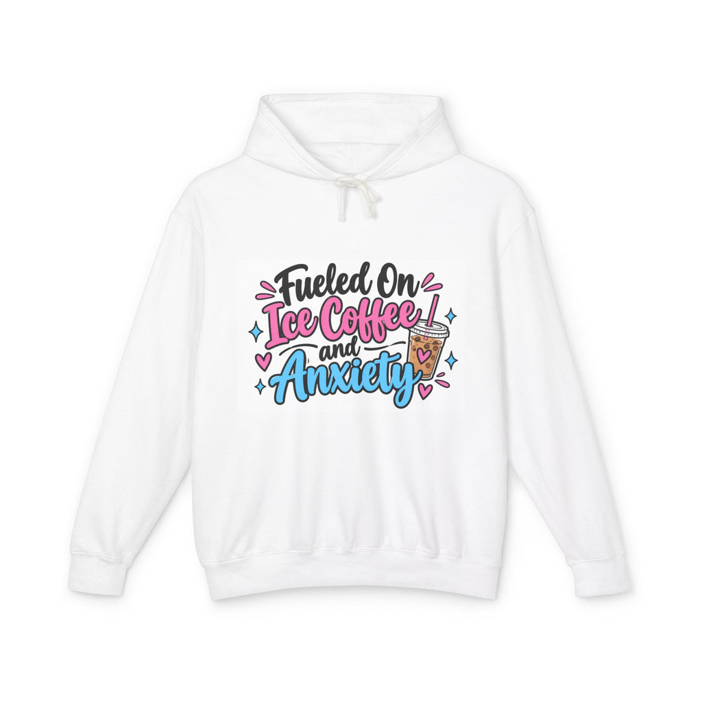 Thread Tumblrz Women's Fueled on Iced Coffee and Anxiety Cute Pastel Pullover Hoodie