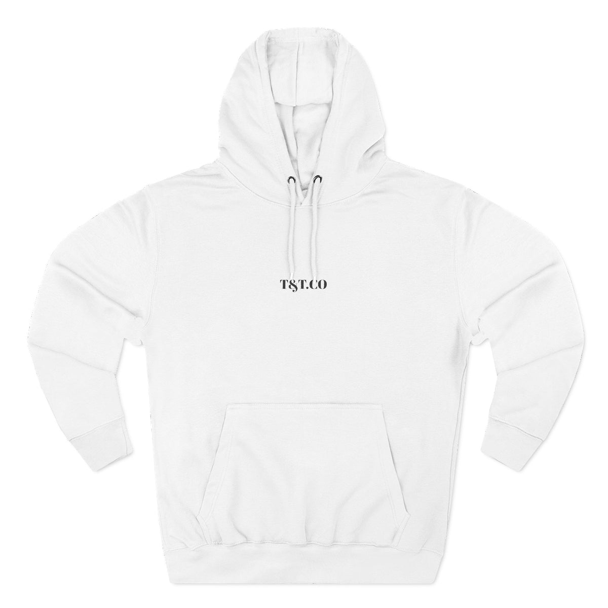 Thread Tumblrz Minimalist Logo Lightweight White Fleece Pullover Hoodie