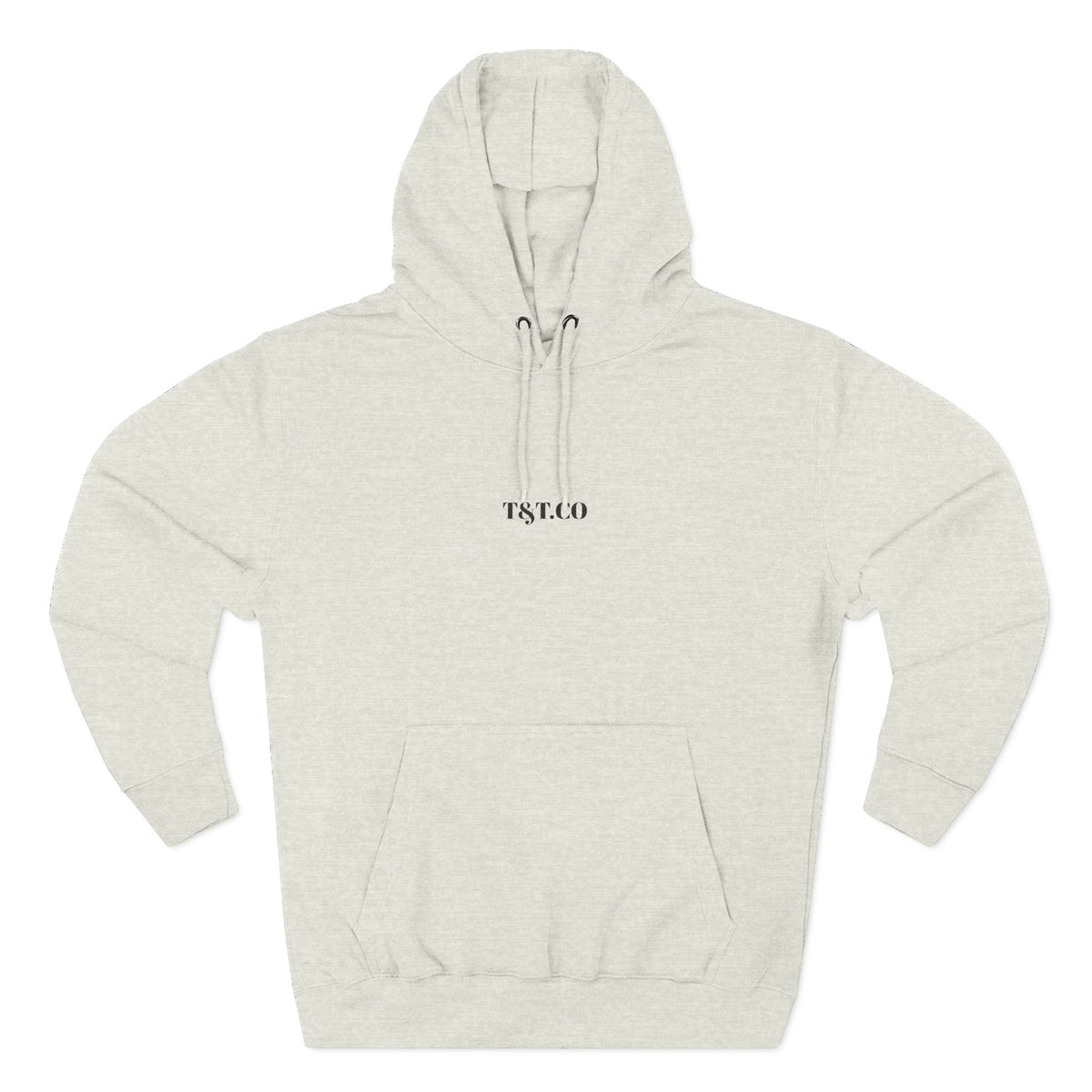 Thread Tumblrz Minimalist Logo Lightweight White Fleece Pullover Hoodie