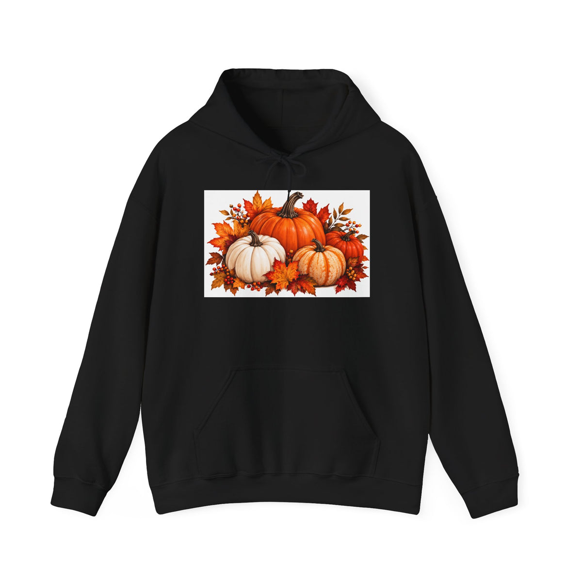 Thread Tumblrz Pumpkin Harvest Autumn Leaves Fall Graphic Pullover Hoodie