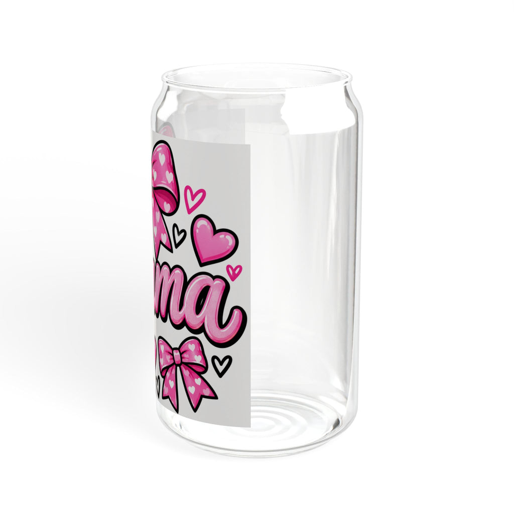 Thread Tumblrz 16oz Mama Pink Hearts & Bows Glass Sipper — Mother's Day Gift