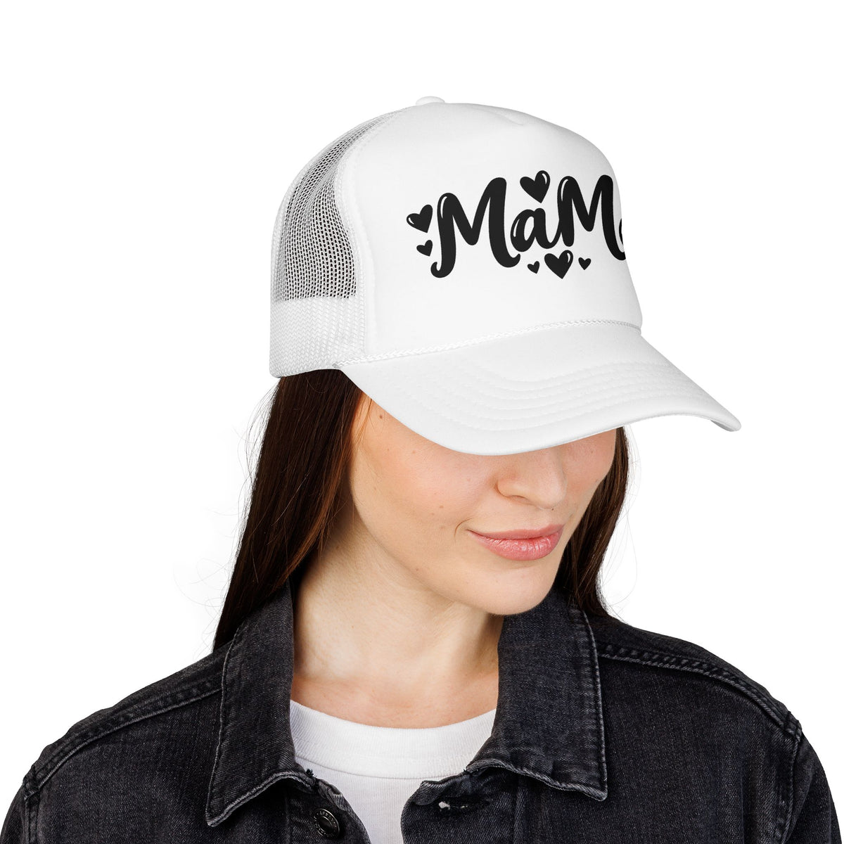 Thread Tumblrz Mama Foam Trucker Hat — Cute Heart Script Mom Cap | Mother's Day Gift