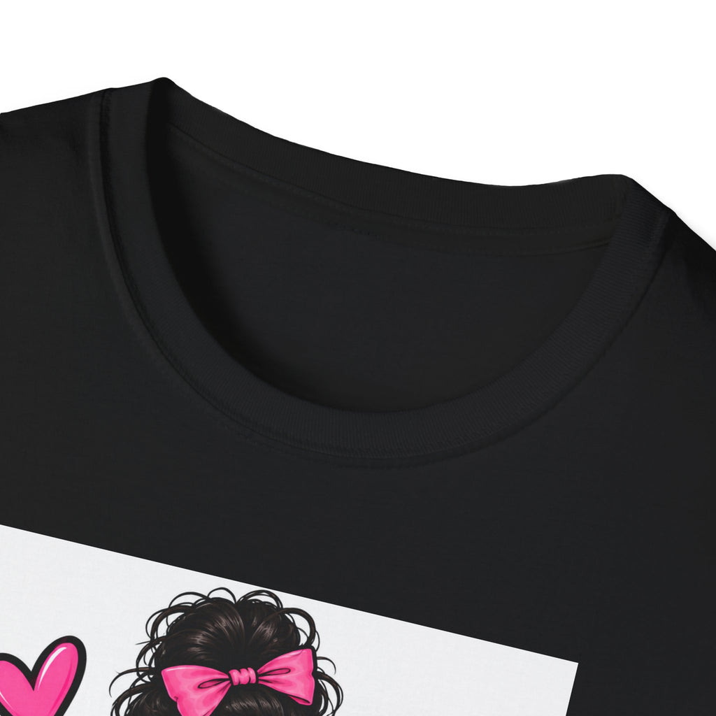 Thread Tumblrz Women's Mom Life Scream Mask Pink Hearts Graphic T-Shirt