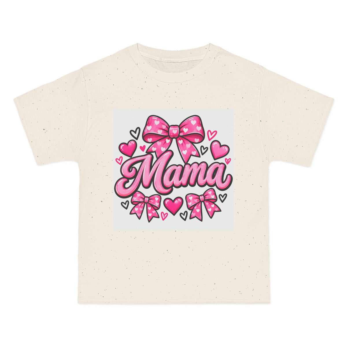 Thread Tumblrz Women's Mama Pink Bow Hearts Graphic T-Shirt — Mother's Day Tee