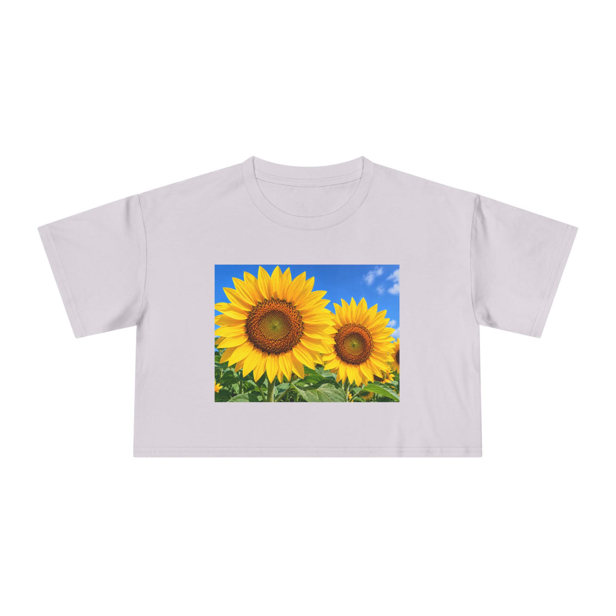Thread Tumblrz Women's Sunflower Print Crop T-Shirt