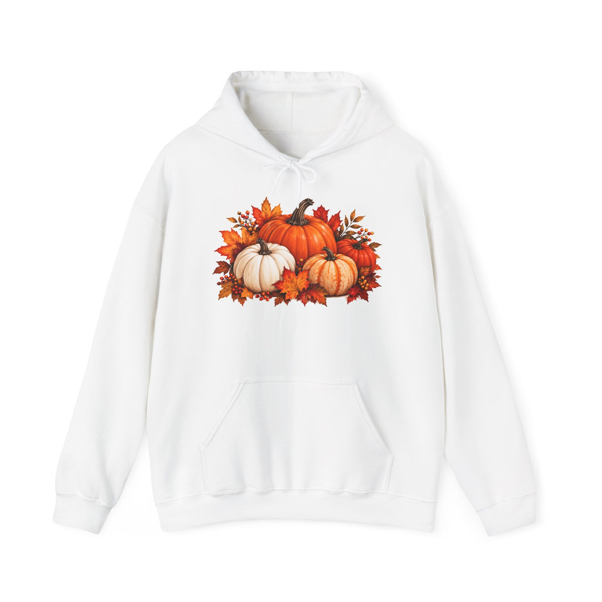 Thread Tumblrz Pumpkin Harvest Autumn Leaves Fall Graphic Pullover Hoodie