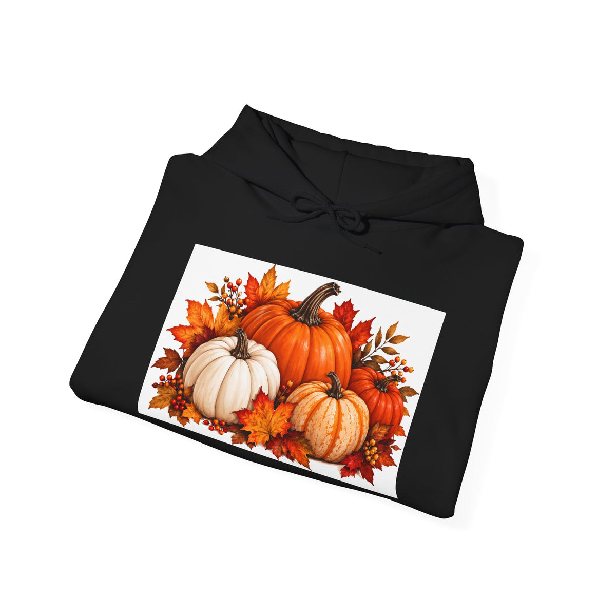 Thread Tumblrz Pumpkin Harvest Autumn Leaves Fall Graphic Pullover Hoodie