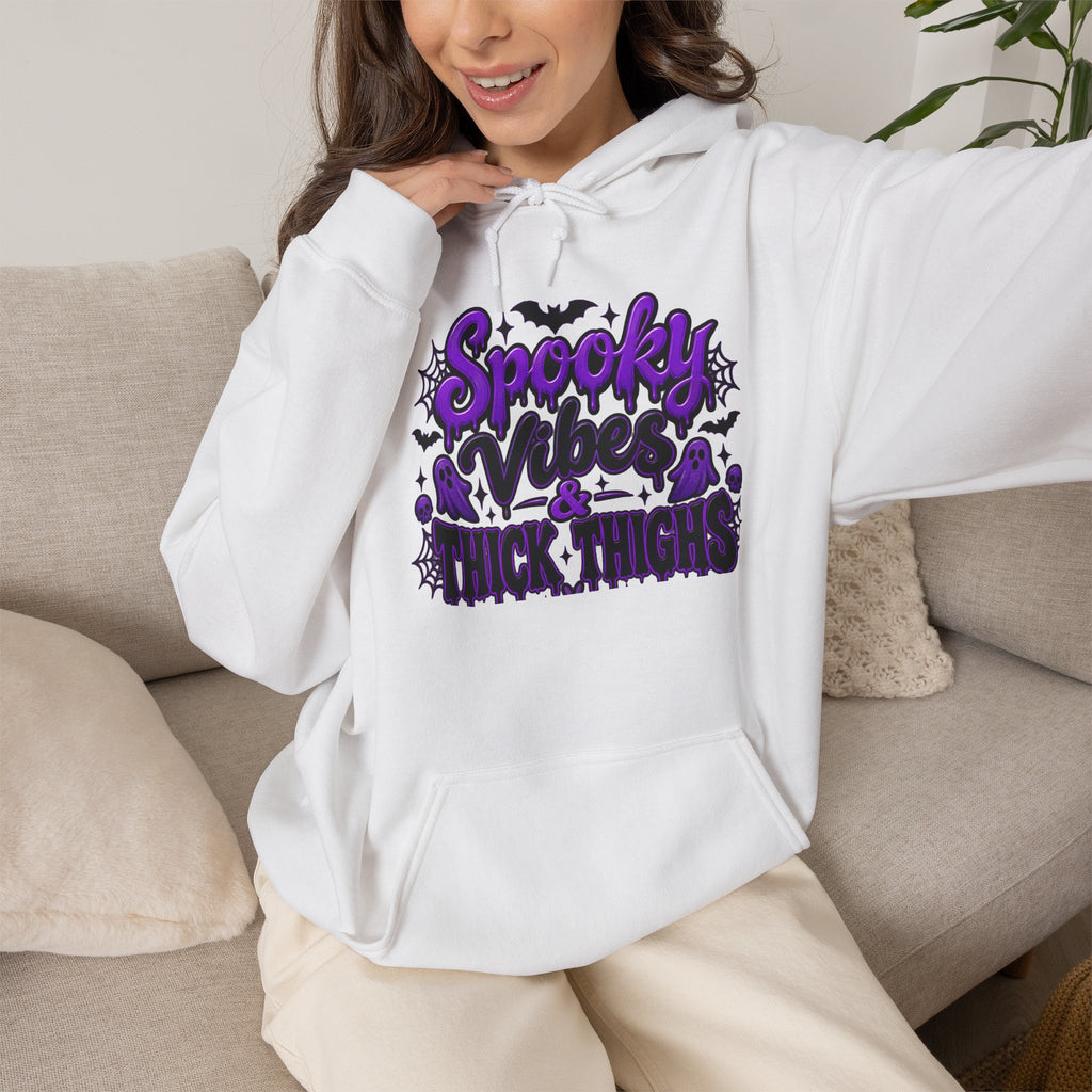 Thread Tumblrz Spooky Vibes Halloween Trick or Treat Graphic Pullover Hoodie