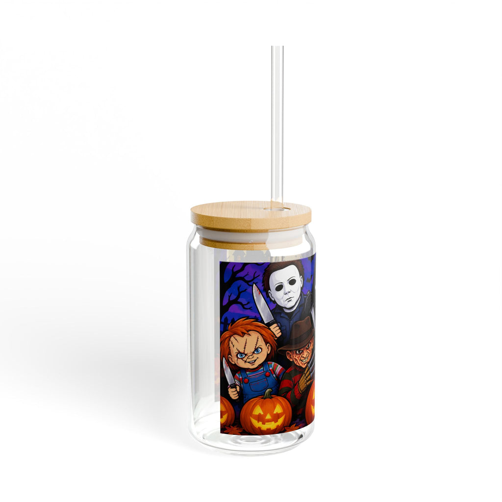 Thread Tumblrz 16oz Halloween Horror Characters Glass Sipper — Michael Myers, Ghostface, Freddy