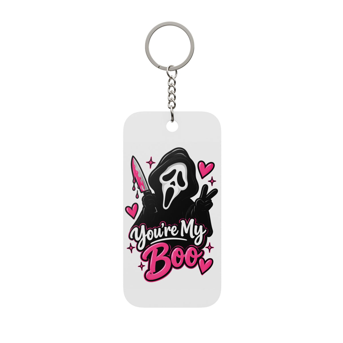 Double-Sided Keychain — "You’re My Boo" Ghostface Valentine Charm