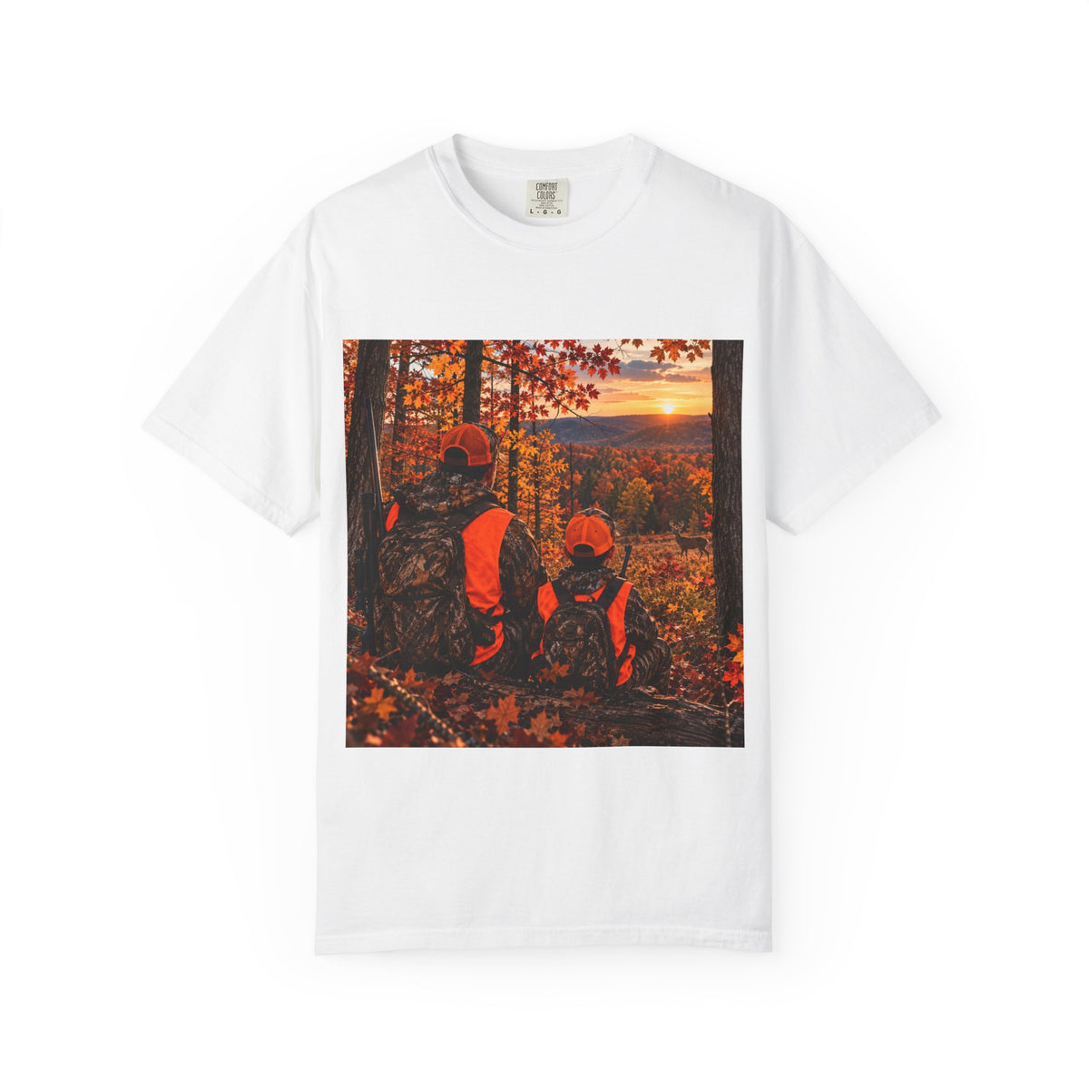 Thread Tumblrz Men's Father & Son Hunting Sunset Camouflage Graphic T-Shirt