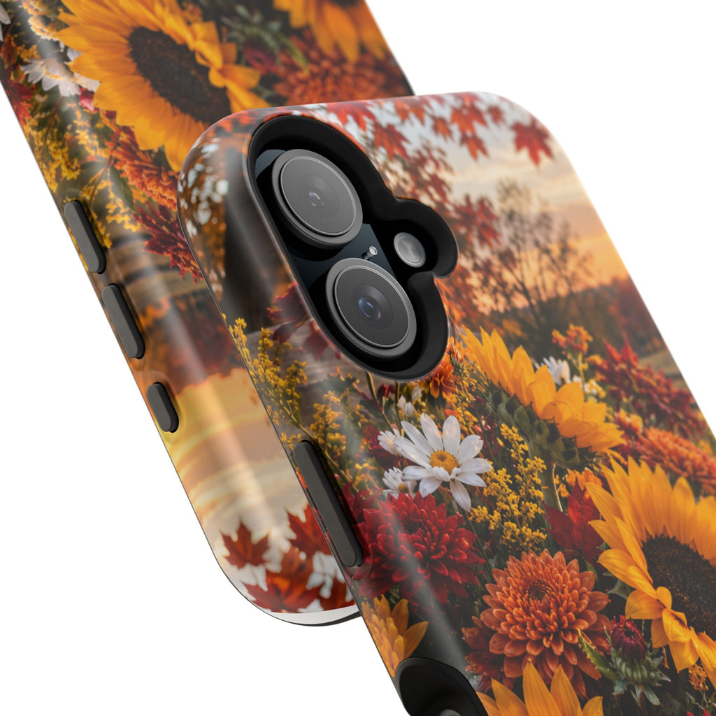 Sunflower Harvest Phone Case — Fall Floral Magnetic Impact-Resistant Cover