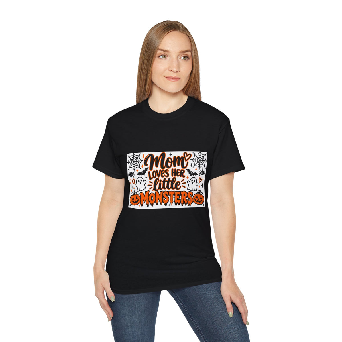 Mom Loves Her Little Monsters Halloween T-Shirt