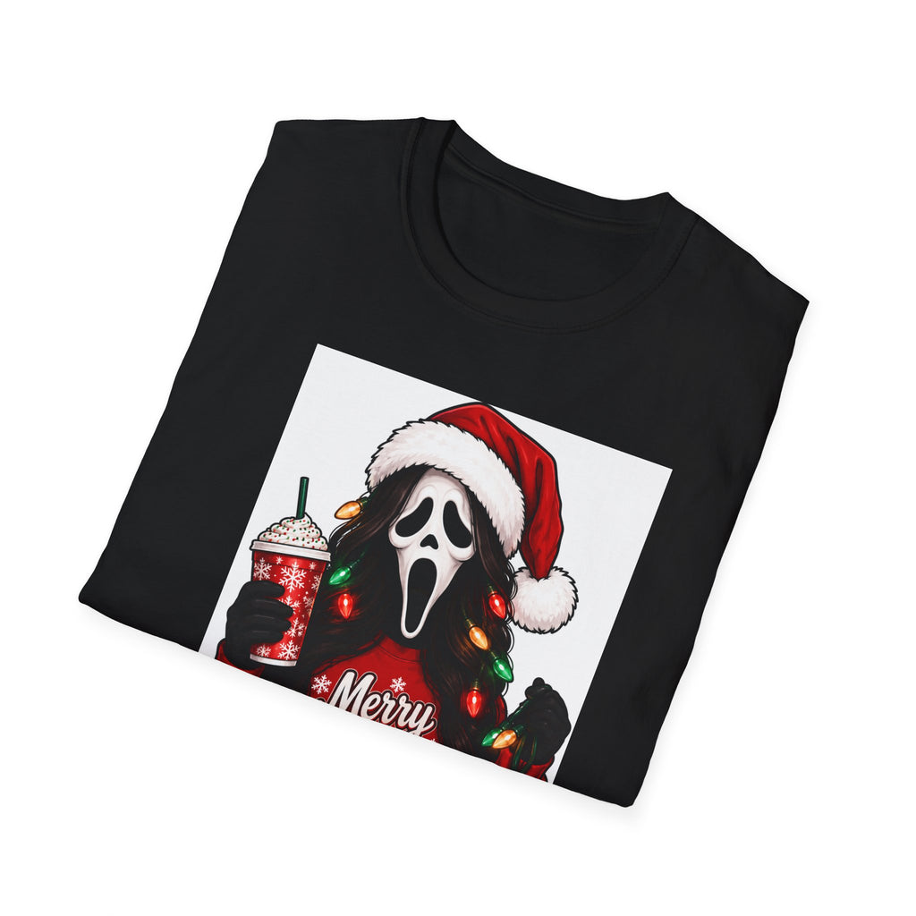 Thread Tumblrz Santa Ghostface Merry Christmas Holiday Horror Graphic T-Shirt
