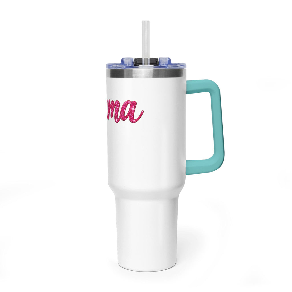 Thread Tumblrz 40oz Mama Pink Glitter Vacuum Insulated Travel Tumbler