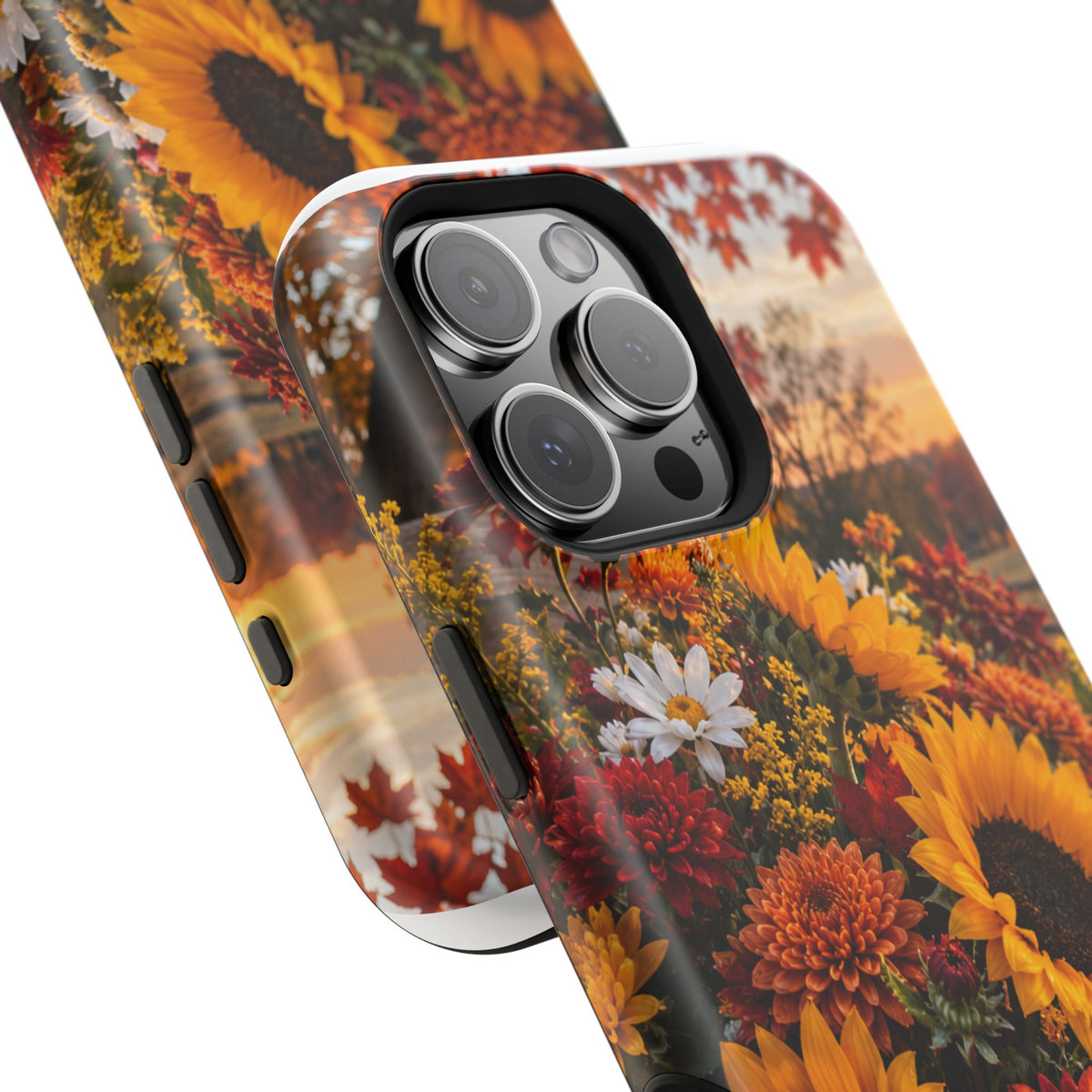 Sunflower Harvest Phone Case — Fall Floral Magnetic Impact-Resistant Cover