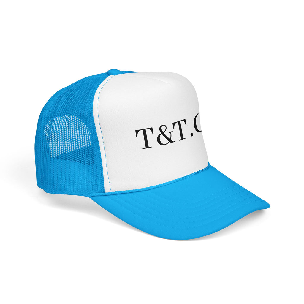 T&T.CO Foam Trucker Hat — Vintage Logo Mesh Baseball Cap