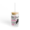 Thread Tumblrz 16oz Mother & Daughter Heart to Heart Glass Sipper with Straw