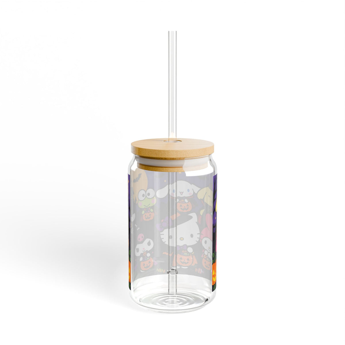 Thread Tumblrz 16oz Hello Kitty Halloween Trick-or-Treat Glass Sipper with Straw