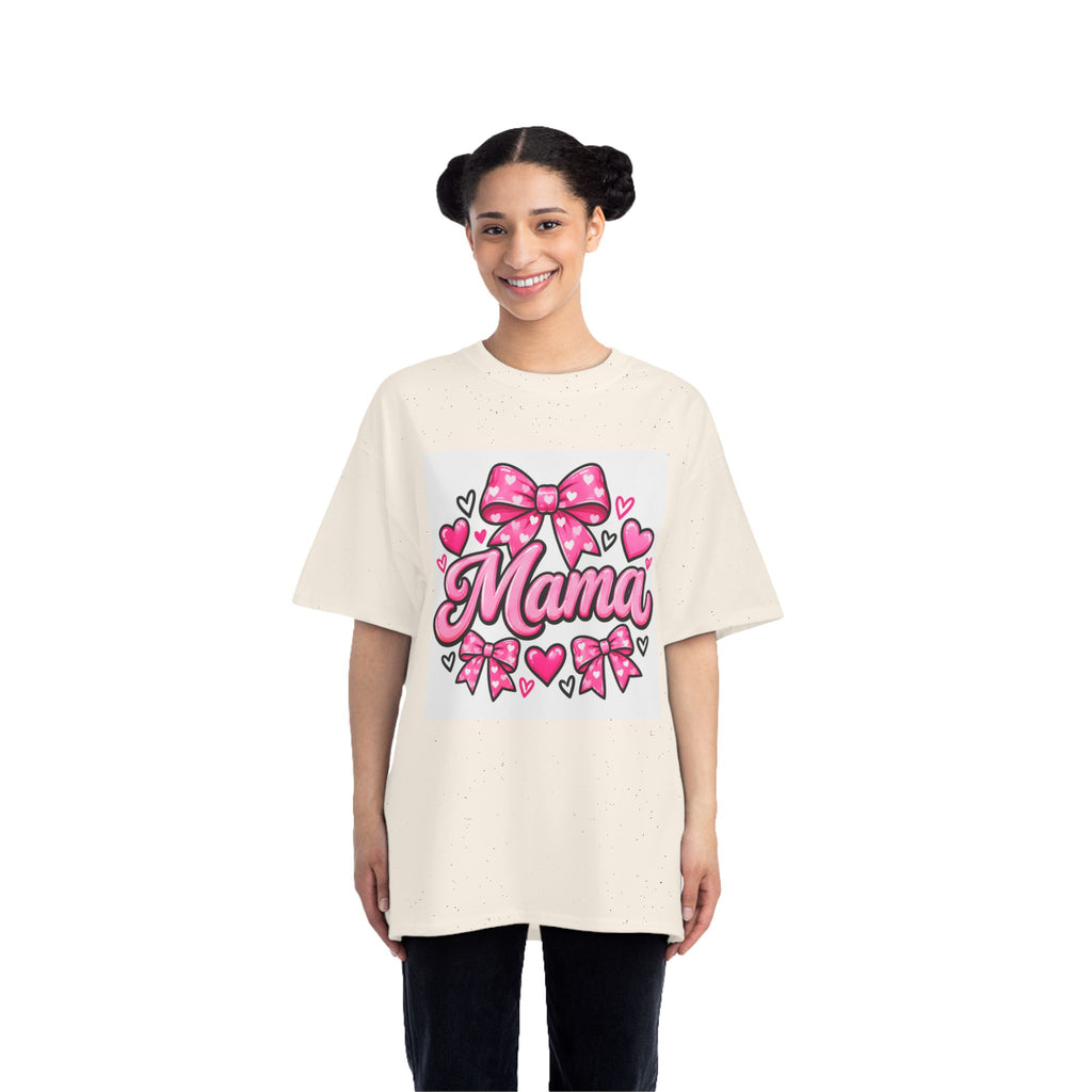 Thread Tumblrz Women's Mama Pink Bow Hearts Graphic T-Shirt — Mother's Day Tee