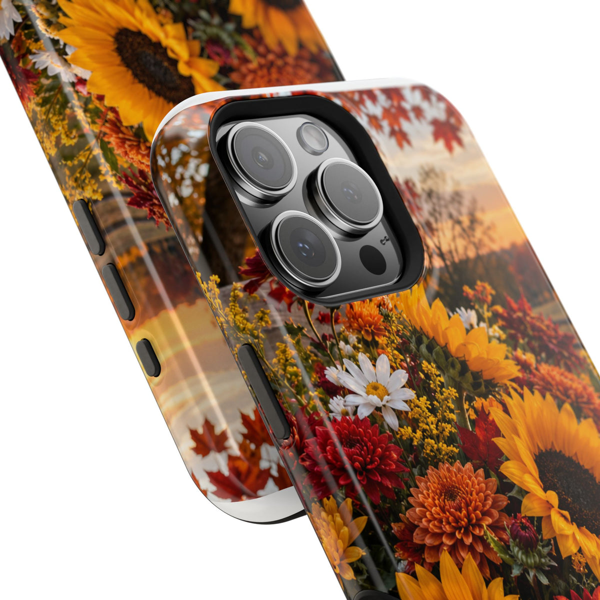 Sunflower Harvest Phone Case — Fall Floral Magnetic Impact-Resistant Cover