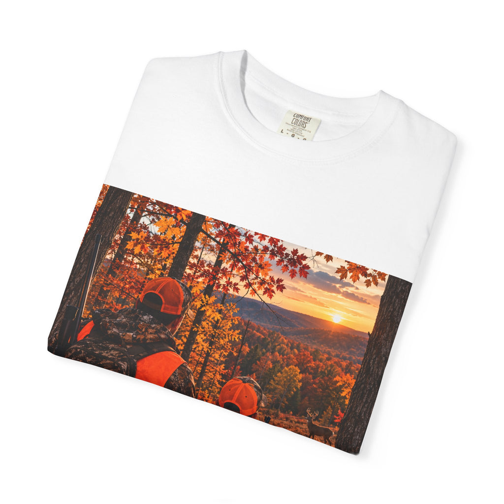 Thread Tumblrz Men's Father & Son Hunting Sunset Camouflage Graphic T-Shirt