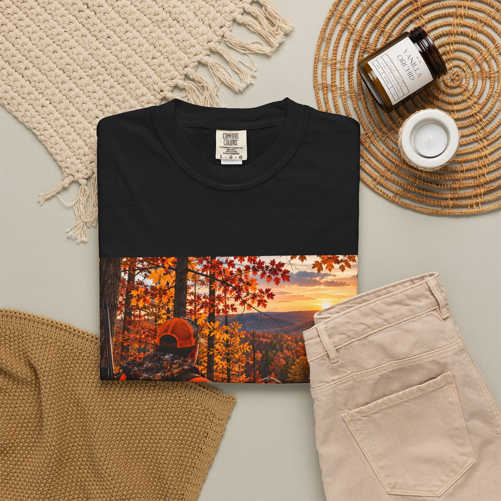 Thread Tumblrz Men's Father & Son Hunting Sunset Camouflage Graphic T-Shirt