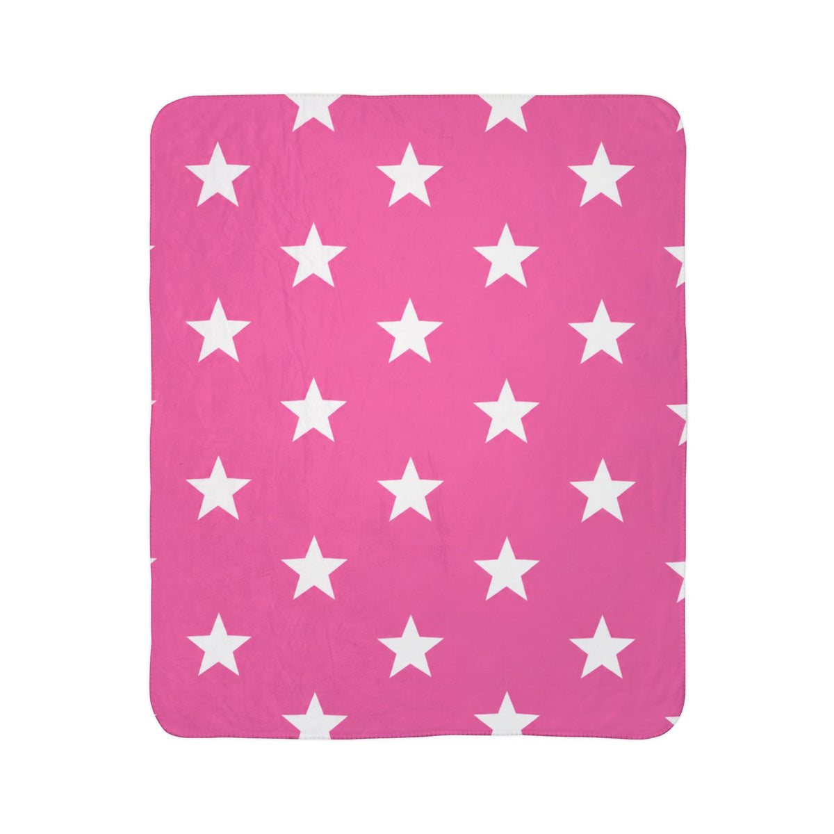 Pink Star Sherpa Blanket – Cozy Fleece Throw for Girls & Kids