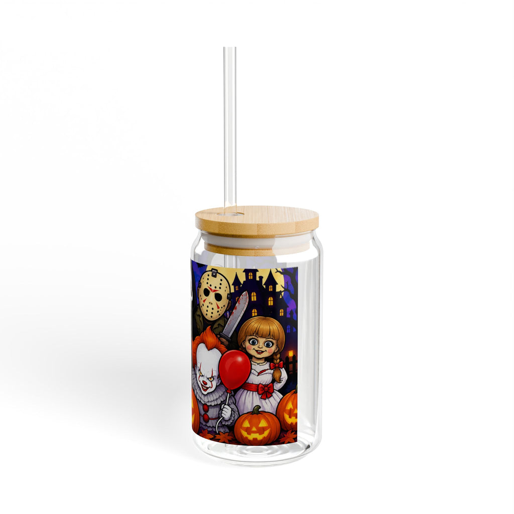 Thread Tumblrz 16oz Halloween Horror Characters Glass Sipper — Michael Myers, Ghostface, Freddy