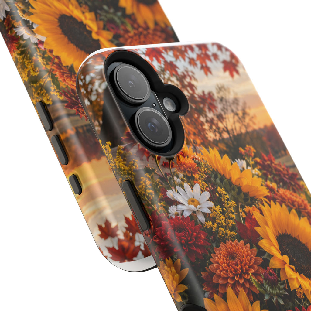 Sunflower Harvest Phone Case — Fall Floral Magnetic Impact-Resistant Cover
