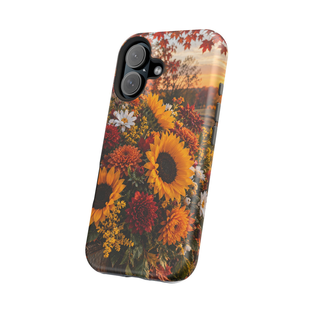 Sunflower Harvest Phone Case — Fall Floral Magnetic Impact-Resistant Cover