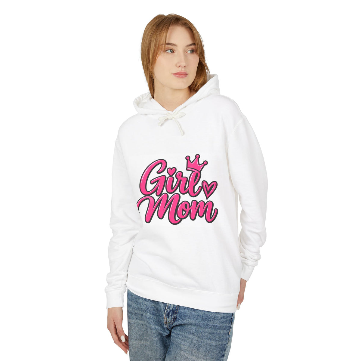 Thread Tumblrz Women's Girl Mom Pink Crown Mother's Day Pullover Hoodie