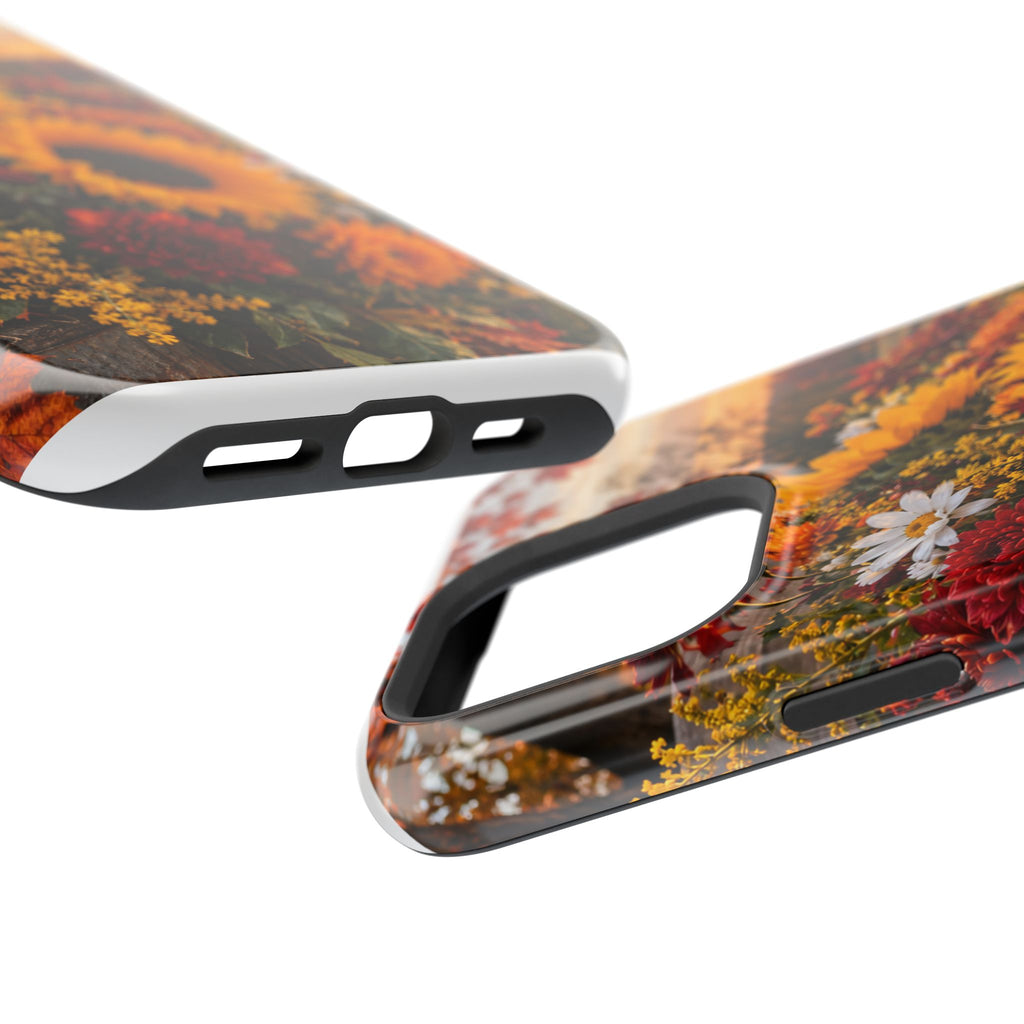 Sunflower Harvest Phone Case — Fall Floral Magnetic Impact-Resistant Cover