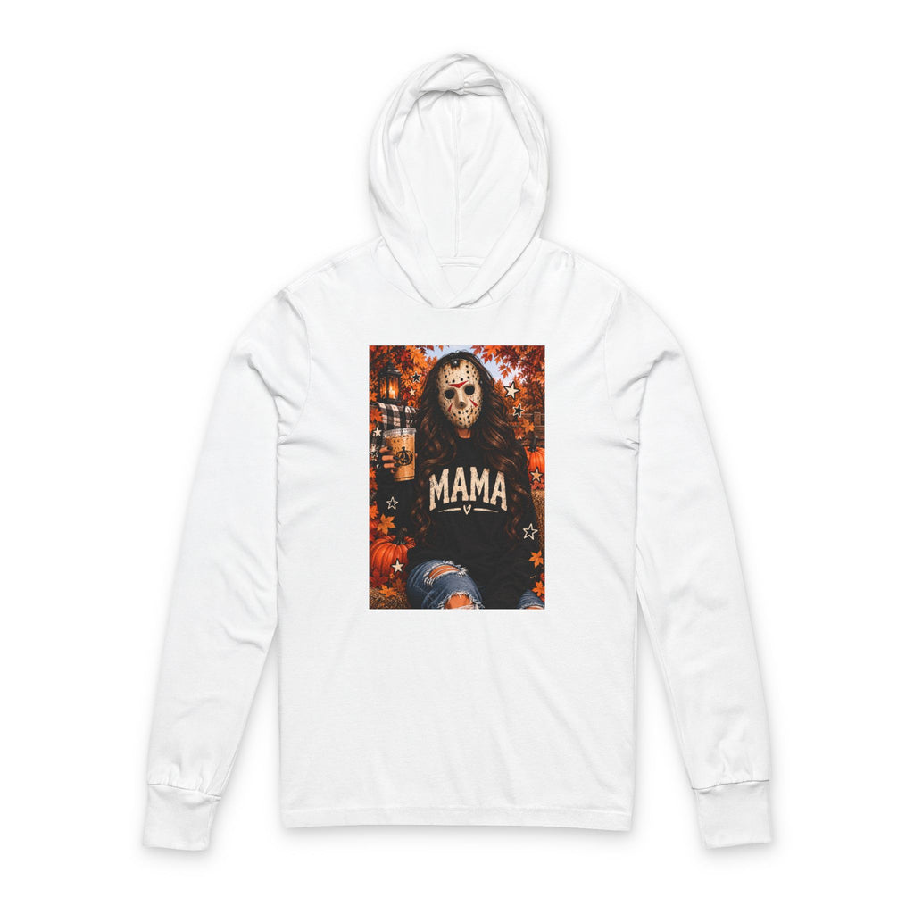 Thread Tumblrz Women's Mama Horror Mask Halloween Hooded Long Sleeve T-Shirt