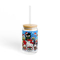 Thread Tumblrz 16oz Hello Kitty Christmas Holiday Glass Sipper with Straw