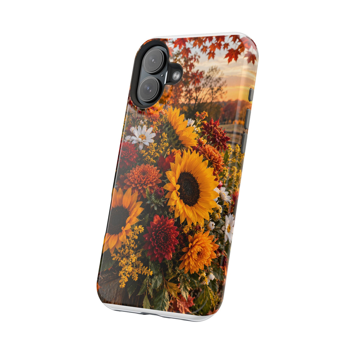 Sunflower Harvest Phone Case — Fall Floral Magnetic Impact-Resistant Cover