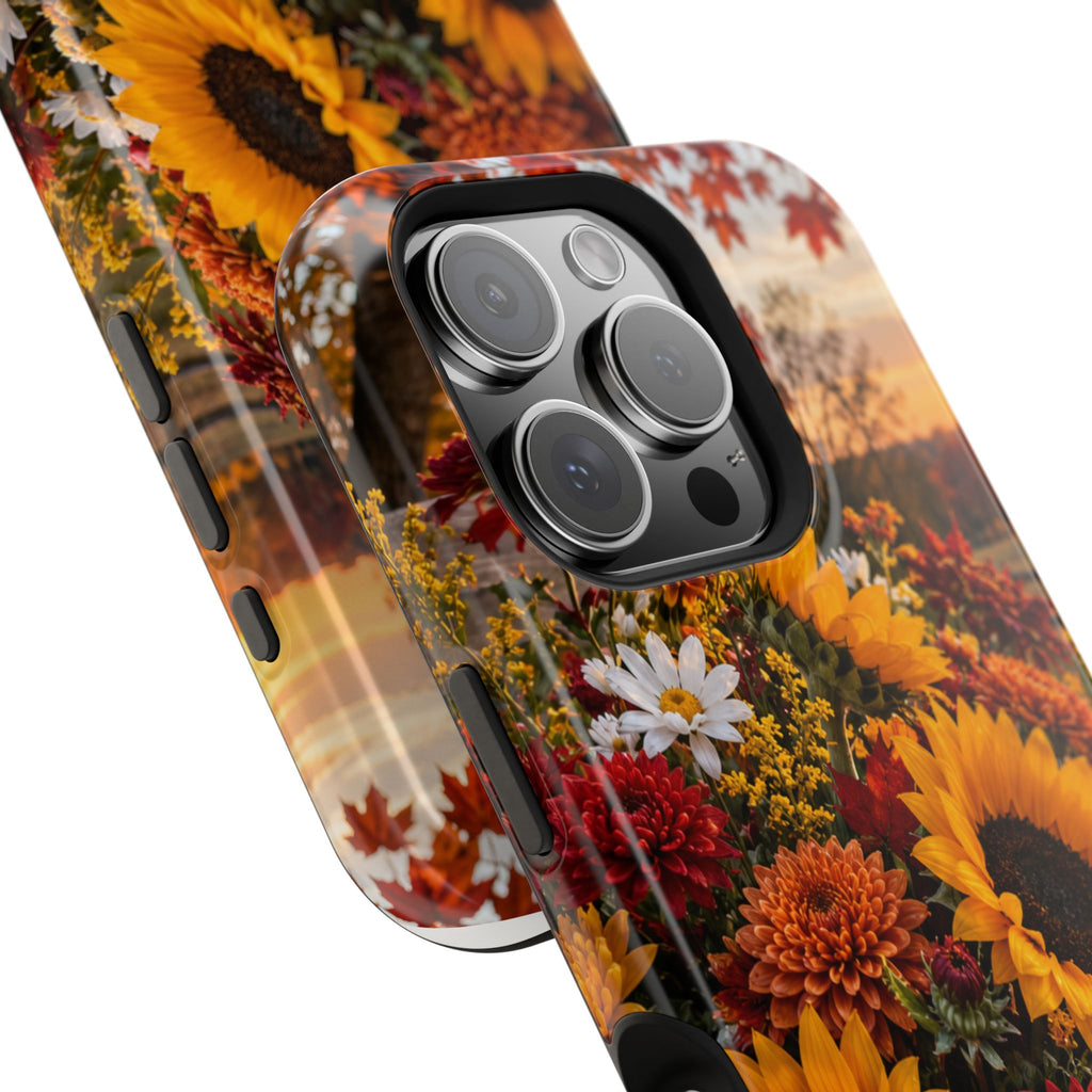 Sunflower Harvest Phone Case — Fall Floral Magnetic Impact-Resistant Cover