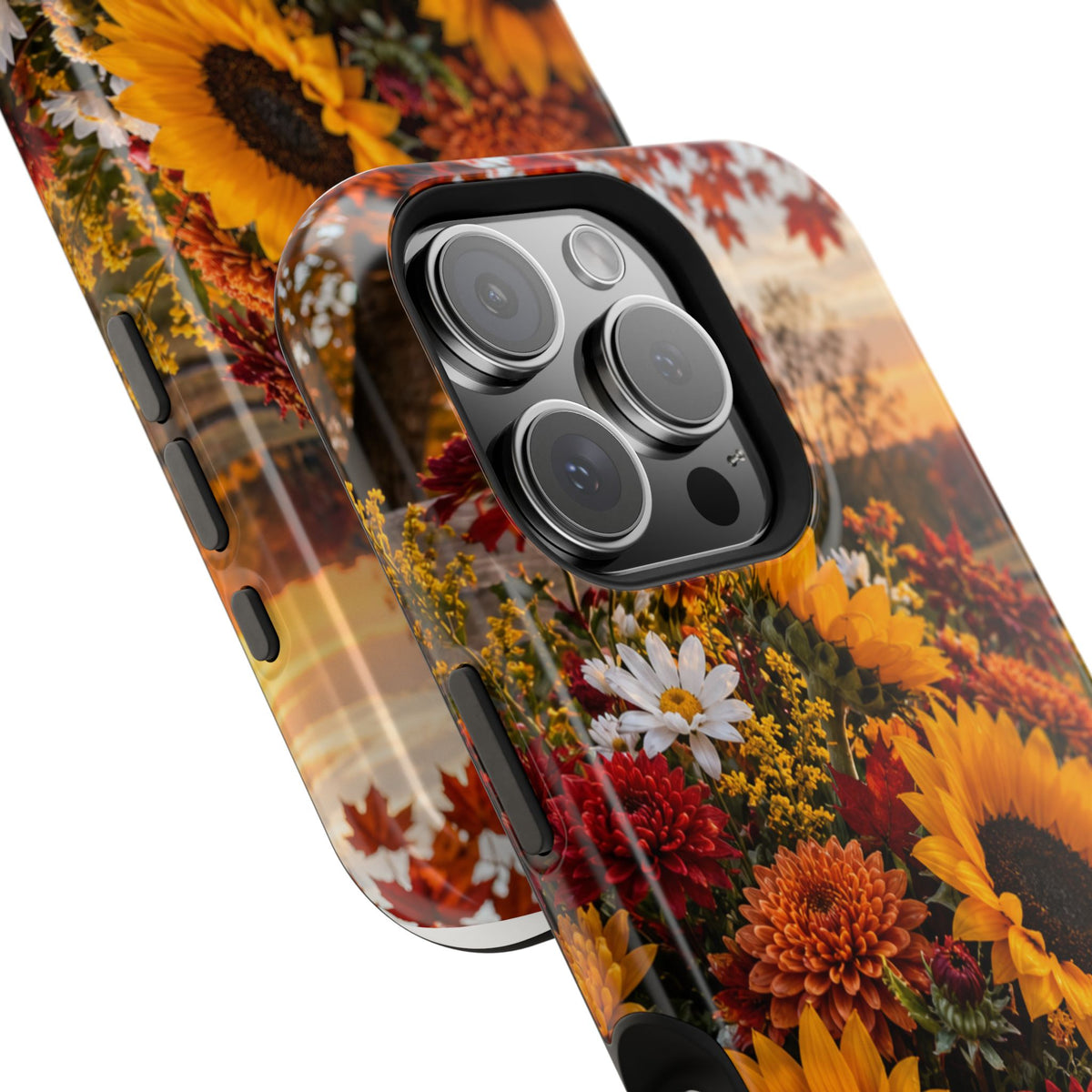 Sunflower Harvest Phone Case — Fall Floral Magnetic Impact-Resistant Cover