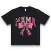 Thread Tumblrz Women's Pink Leopard Print Mama Bow Graphic Cotton T-Shirt