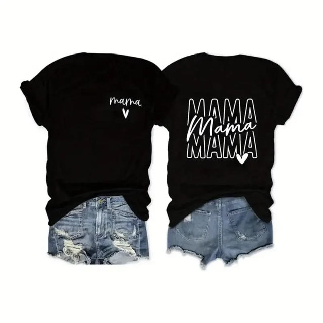Thread Tumblrz Women's Mama Sporty Loose-Fit Graphic Cotton T-Shirt