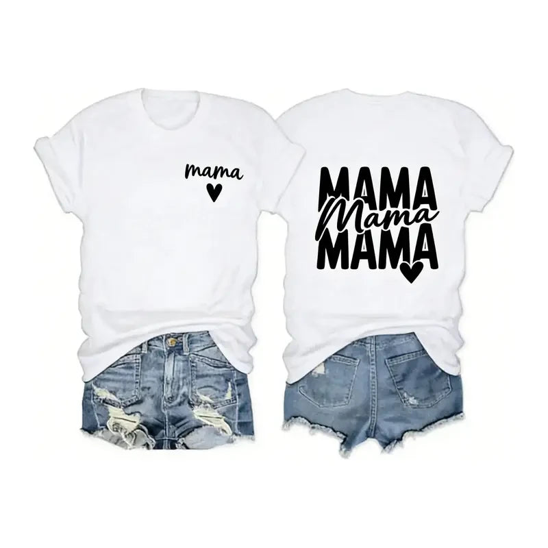 Thread Tumblrz Women's Mama Sporty Loose-Fit Graphic Cotton T-Shirt