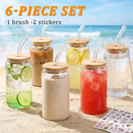 Thread Tumblrz Glass Iced Coffee Tumbler Set with Straw