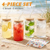 Thread Tumblrz Glass Iced Coffee Tumbler Set with Straw
