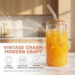 Thread Tumblrz Glass Iced Coffee Tumbler Set with Straw
