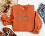 Thread Tumblrz Women's Embroidered Game Day Football Fan Long Sleeve T-Shirt