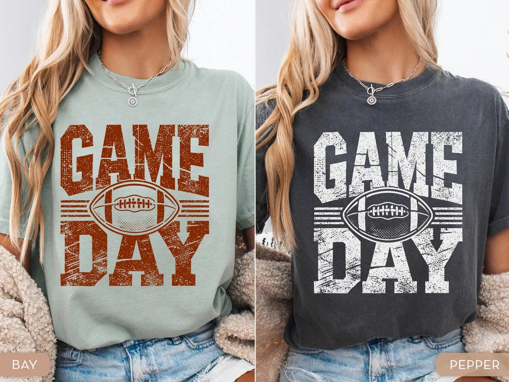 Thread Tumblrz Women's Football Mama Comfort Colors Heavyweight Graphic T-Shirt