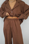 Striped Silk Pajama Set