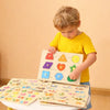 Wooden Alphabet Peg Puzzle Set