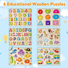 Wooden Alphabet Peg Puzzle Set